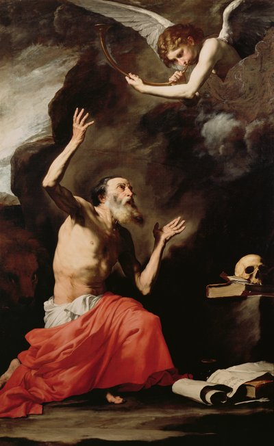 St. Hiëronymus en de Engel van het Oordeel door Jusepe de Ribera