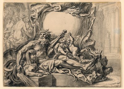 Ontwerp voor een Wapenschild met Verwijzingen naar Egypte door Juste Aurèle Meissonnier