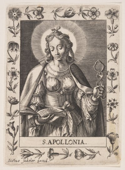 Sint Apollonia door Justus Sadeler
