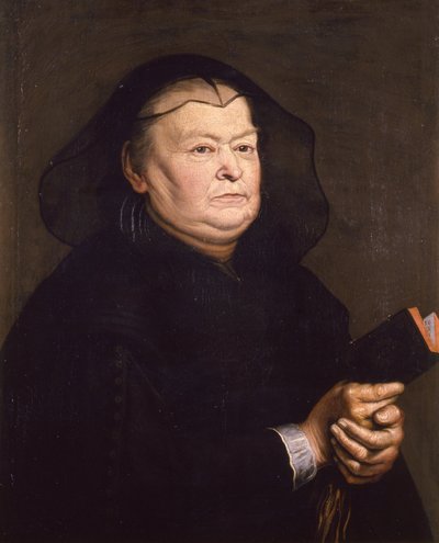 Portret van een weduwe door Justus Sustermans