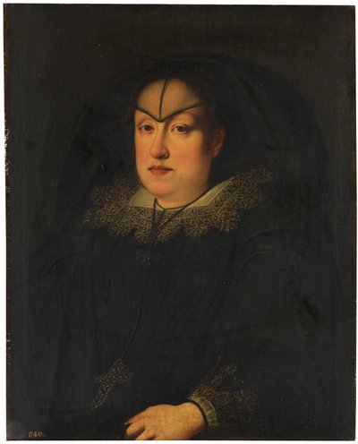 Spaans: María Magdalena de Austria-Estiria, gran duquesa de Toscana Portret van Maria Maddalena van Oostenrijk als weduwe door Justus Sustermans