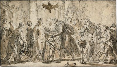 Het Huwelijk van Zenobia en Odenatus door Justus van Egmont