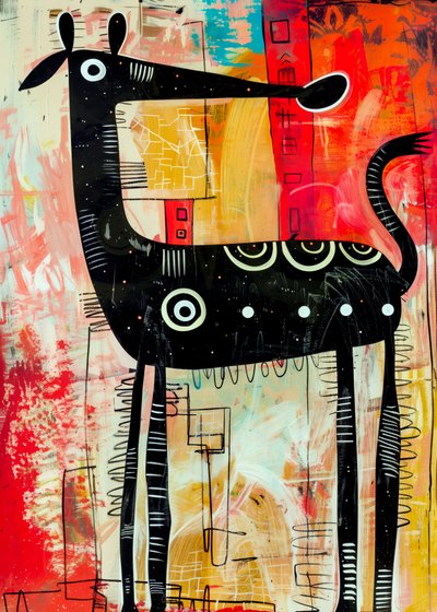 Kleurrijk abstract dier door Justyna Jaszke