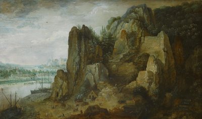 Uitzicht op rotsen, rivierlandschap door KMS 1024 Ubekendt