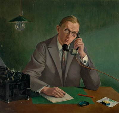 Portret Dr. E. Müller-Kamp door Käthe Hoch