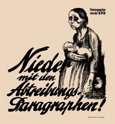 Weg met de abortusparagrafen!, 1923 door Käthe Kollwitz