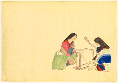 Bloemen van honderd werelden (Momoyogusa): Zijde vollen (Uchiginu) door Kamisaka Sekka
