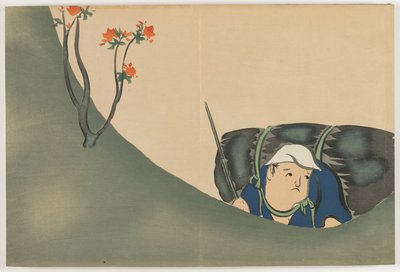 Bloemen van Honderd Werelden: Houthakker door Kamisaka Sekka
