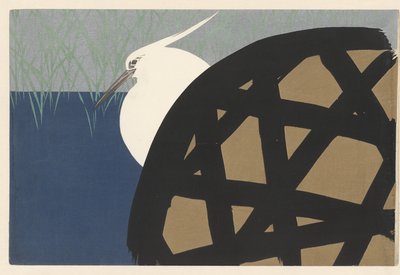 Witte reiger door Kamisaka Sekka