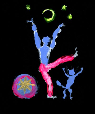 Magische nacht-jongleur door Kanat Ibragimov