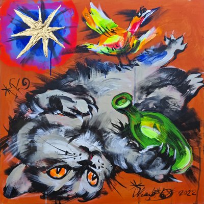 Ondeugende kat door Kanat Ibragimov