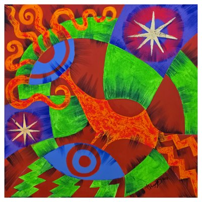 Levendige abstracte ogen door Kanat Ibragimov
