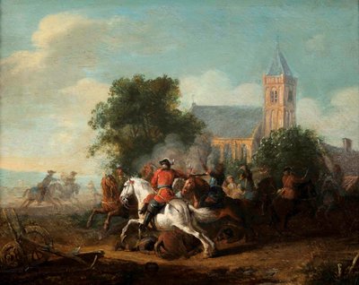 Gevechtsscène door Karel Breydel