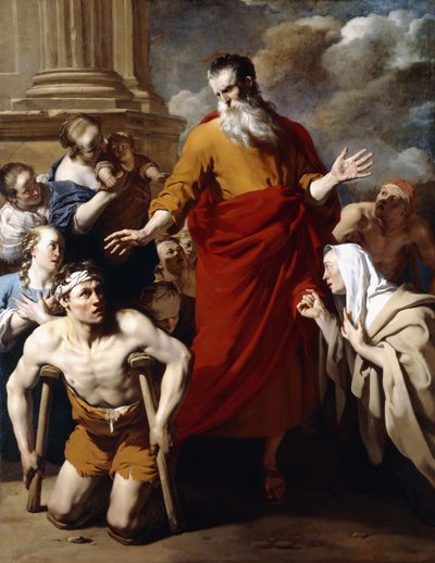Sint Paulus Geneest de Zieken in Lystra door Karel Dujardin