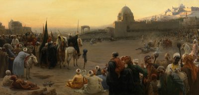 Fantasie in Egypte (olieverf op doek) door Karel Ooms