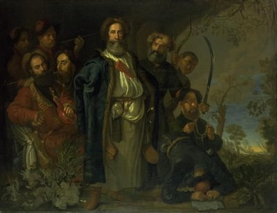 Een Tataarse ambassade op bezoek in Kopenhagen door Karel van III Mander