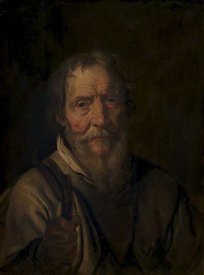 Portret van een oude man. Christian Jacobsen Drakenberg door Karel van Mander III