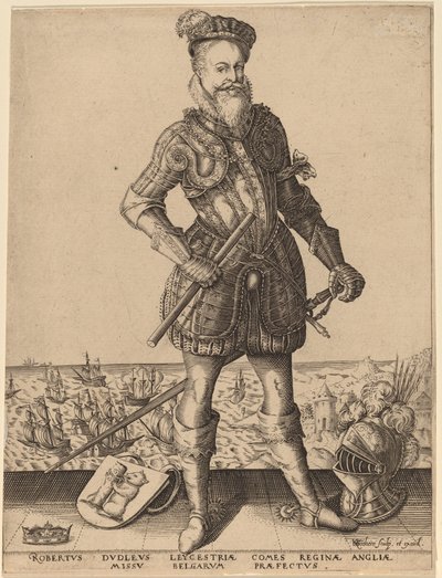 Robert Dudley, Graaf van Leicester door Karel van Sichem after Christoffel