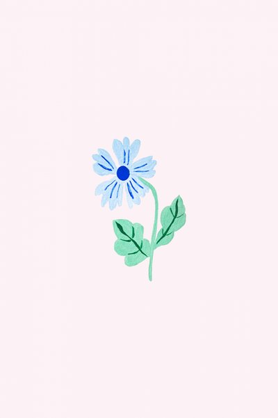 Tere blauwe bloem door Karen Menzenbach