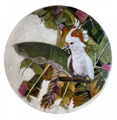 Witte kaketoe in de jungle door Karenina Fabrizzi
