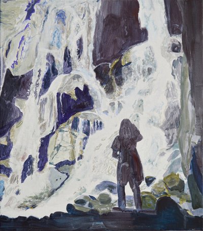 Persoon bij de Majestic-waterval door Karin Bos