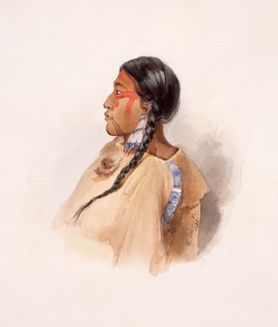 Cree vrouw door Karl Bodmer