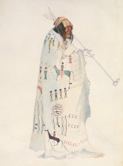 Piegan Blackfeet Man door Karl Bodmer