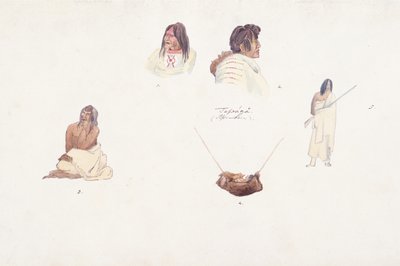 Onbekende figuren door Karl Bodmer