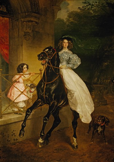 Russisch: "Een ruiter" Een ruiter door Karl Bryullov