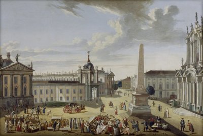 Alter Markt Potsdam - Zicht in de Schlossstraße door Karl Christian Wilhelm Baron
