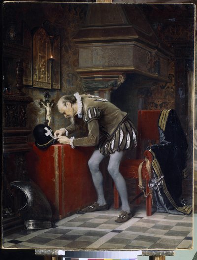 Aan de vooravond van de Sint-Bartholomeüsnacht - Gun (Hun), Karl Fyodorovich (1830-1877) - 1868 door Karl Fedorovic Gun