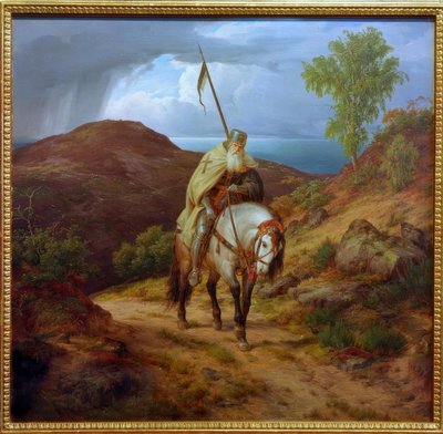 Terugkerende kruisvaarder door Carl Friedrich Lessing