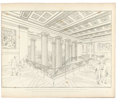 Altes Museum Berlijn: Uitzicht op de trap, 1852 door Karl Friedrich Schinkel