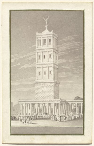 Campanile van een kathedraal voor Berlijn door Karl Friedrich Schinkel