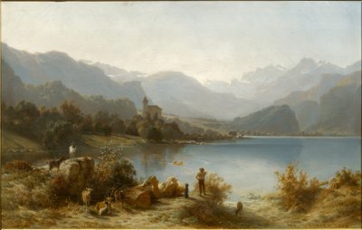 Brienz en het meer van Brienz door Karl Girardet