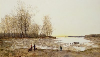 Een Overstroomd Boslandschap, c.1875-80 door Karl Heffner