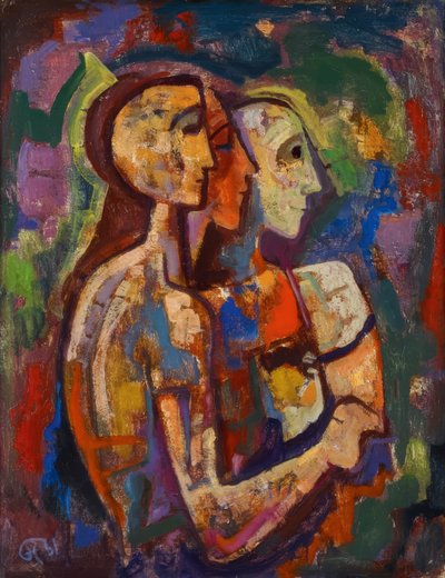 Drie jongeren door Karl Hofer