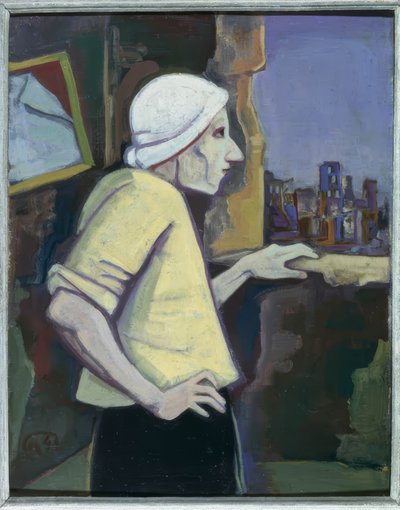 Vrouw bij het raam door Karl Hofer