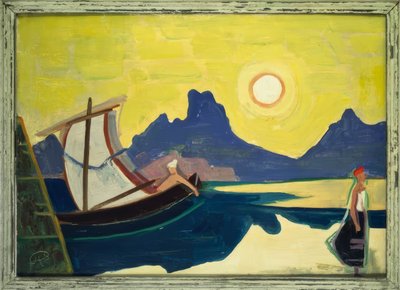 Meer en bergen door Karl Hofer