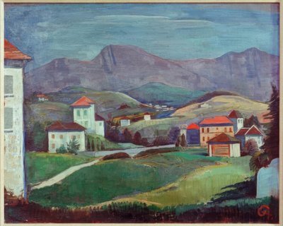 Landschap van Ticino door Karl Hofer