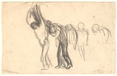 Compositieschets: enkele mensen dragen een dode? door Karl Isakson
