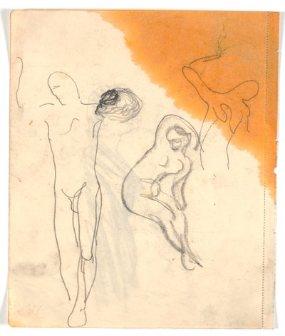Drie studies naar naakte figuren door Karl Isakson