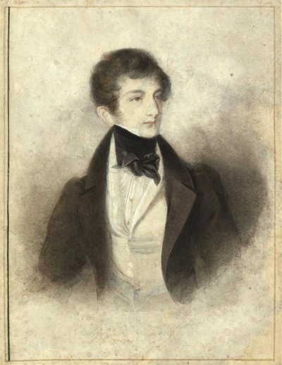 Portret van de pianist en componist Sigismund Thalberg 1812-1871, 1829 door Karl Joseph Aloys Agricola