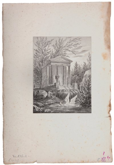De Tempel van de Liefde in het park van het Château de Malmaison door Karl Loeillot Hartwig