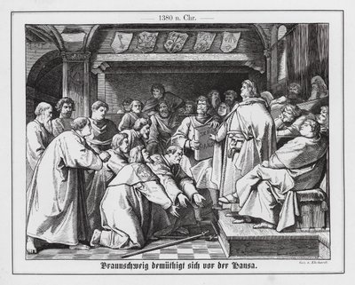 Brunswijk pleit voor hernieuwde toelating tot de Hanze door Karl Ludwig Adolf Ehrhardt