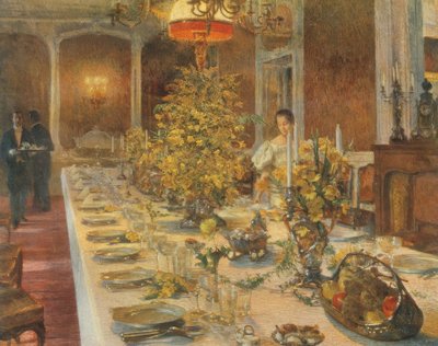 Voor het diner door Karl Moll