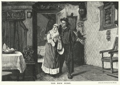 Het nieuwe huis (gravure) door Karl Mucke