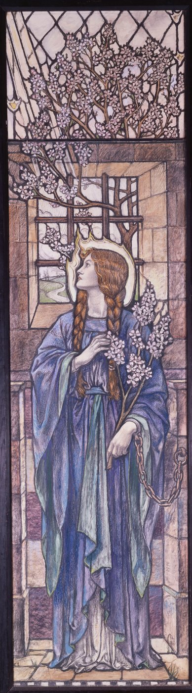 Hoop: Ontwerp voor glas-in-lood in All Saints Church, Eastchurch, Isle of Sheppey, ca. 1912 door Karl Parsons