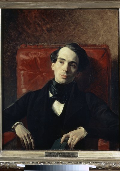 Portret van de militair en dichter Alexander Nikolaevich Strugovshchikov door Karl Pavlovich Bryullov