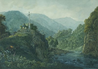 Duits: Het kruisbeeld bij Weißenbach door Karl Philipp Fohr